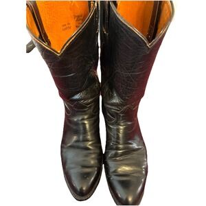 tony lama boots leather black size 9.5EEE style M5063 Western